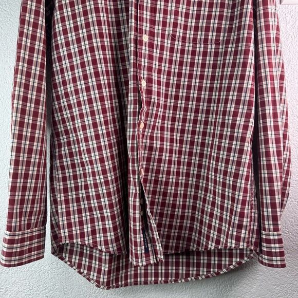 New! US POLO ASSN Red & Blue Plaid Long Sleeve Button Down Shirt Men’s Sz L - Picture 5 of 11